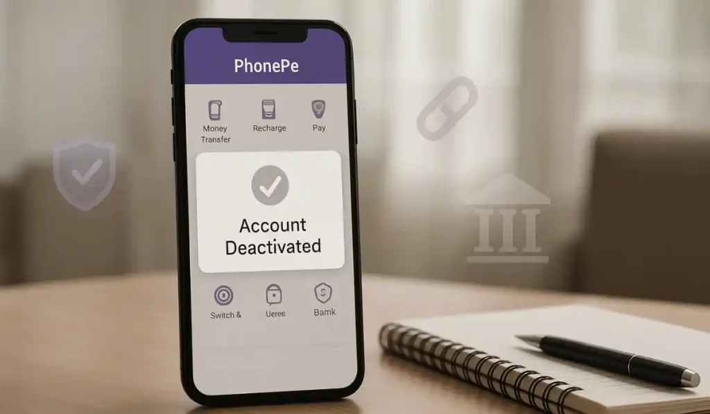 how to deactivate phonepe account​, how to delete phonepe account​
